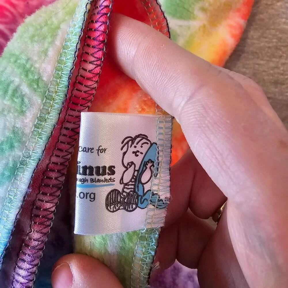 The Linus Project Rainbow Flower Butterfly Fleece Baby Blanket‎ Ombre Pink Blue